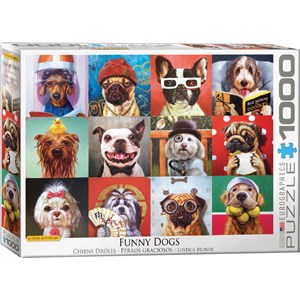 Eurographics (6000-5523) - Lucia Heffernan: "Funny Dogs" - 1000 pieces puzzle