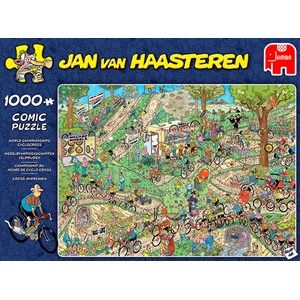 Jumbo (19174) - Jan van Haasteren: "World Championships Cyclocross" - 1000 pieces puzzle