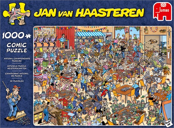 Jumbo (19090) - Jan van Haasteren: "National Championships Puzzling" - 1000 pieces puzzle