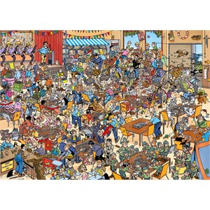 Jumbo (19090) - Jan van Haasteren: "National Championships Puzzling" - 1000 pieces puzzle
