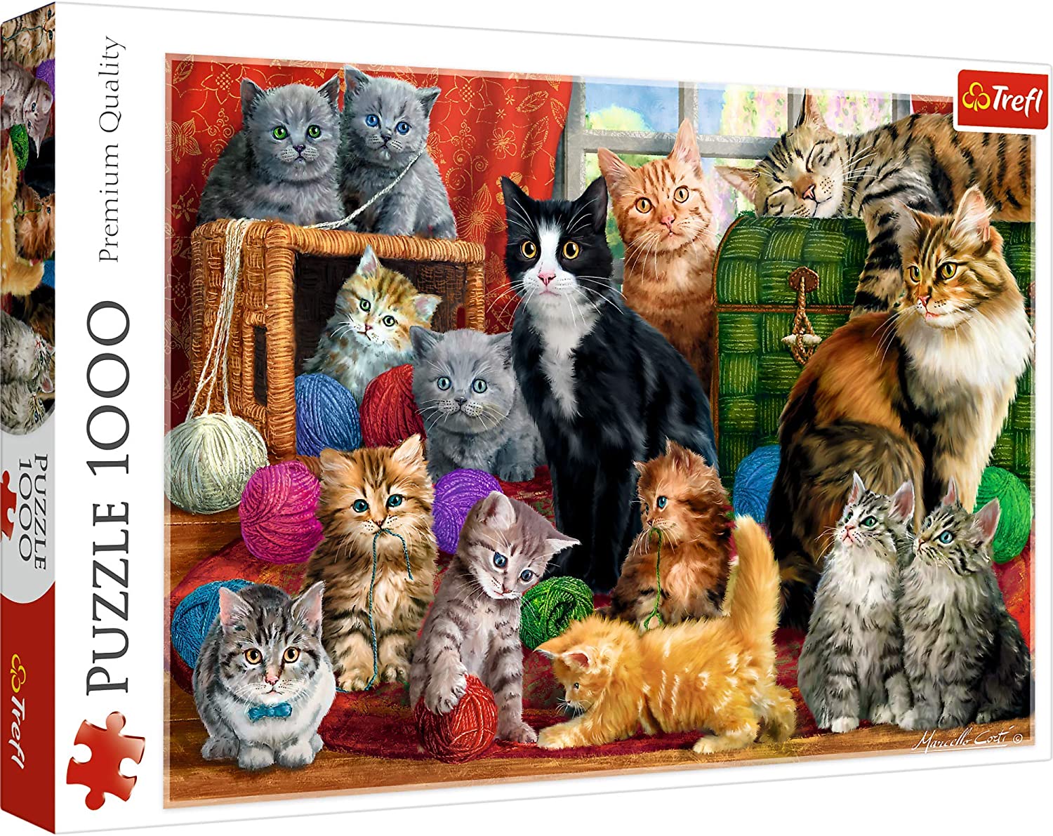 Trefl Happy Cats Jigsaw Puzzle 1000pc for sale online 