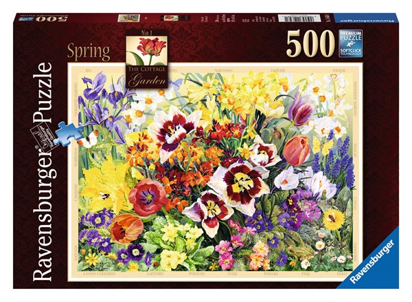 Ravensburger (14658) - "The Cottage Garden No 1, Spring" - 500 pieces puzzle