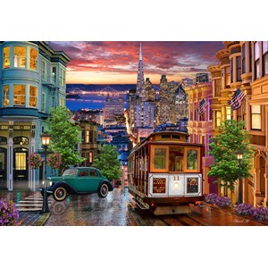 Bluebird Puzzle (70293) - "San Francisco Trolley" - 1000 pieces puzzle