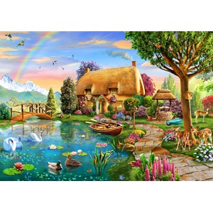 Bluebird Puzzle (70167) - Adrian Chesterman: "Lakeside Cottage" - 1000 pieces puzzle