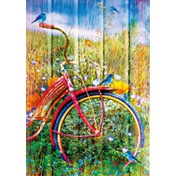 Bluebird Puzzle (70300) - "Bluebirds on a Bicycle" - 1000 pieces puzzle