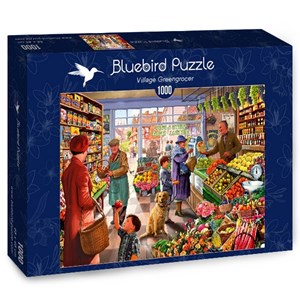 Bluebird Puzzle (70232) - Steve Crisp: "Village Greengrocer" - 1000 pieces puzzle