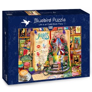 Bluebird Puzzle (70239) - Aimee Stewart: "Life is an Open Book Paris" - 1000 pieces puzzle
