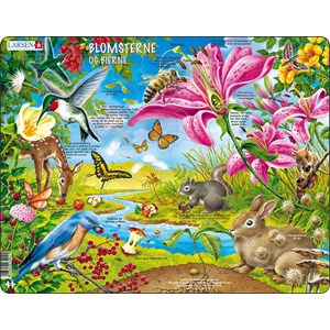Larsen (NB4-DK) - "The flowers and the Bees - DK" - 55 pieces puzzle