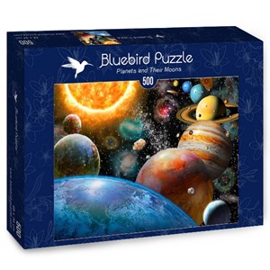 Bluebird Puzzle (70110) - Adrian Chesterman: "Planets and Their Moons" - 500 pieces puzzle