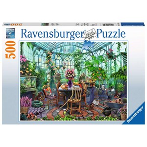 Ravensburger (14832) - "Greenhouse Mornings" - 500 pieces puzzle