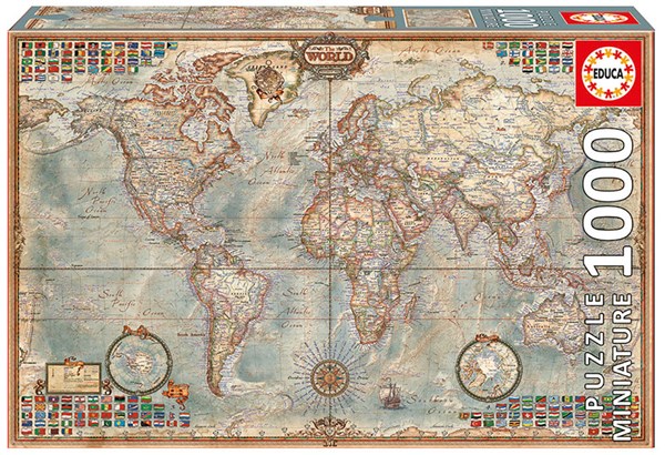 Educa (16764) - "Political Map Of The World" - 1000 pieces puzzle