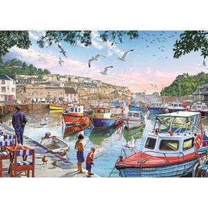 Art Puzzle (4231) - "The Little Fishermen at the Harbour" - 1000 pieces puzzle