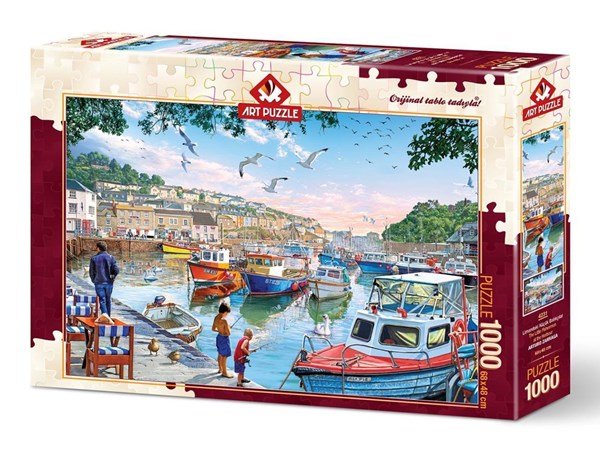 Art Puzzle (4231) - "The Little Fishermen at the Harbour" - 1000 pieces puzzle