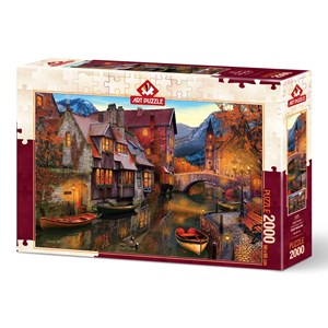 Art Puzzle (5476) - "Canal Homes" - 2000 pieces puzzle