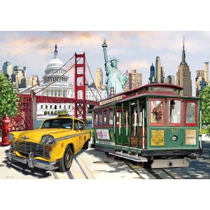 Art Puzzle (5473) - "USA Collage" - 2000 pieces puzzle