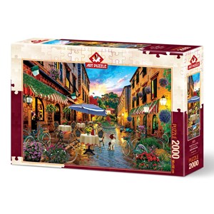 Art Puzzle (5475) - "Biking Through Italy" - 2000 pieces puzzle