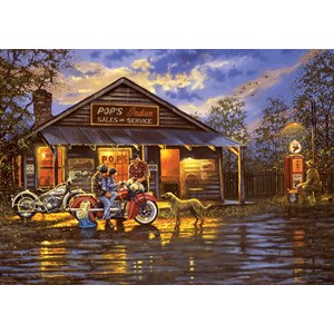 Art Puzzle (5190) - "Motorcyclist" - 1000 pieces puzzle