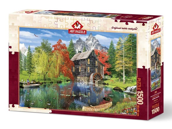 Art Puzzle (4550) - "Fishing by the Mill" - 1500 pieces puzzle