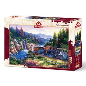 Art Puzzle (4233) - "Travelling by Train" - 1000 pieces puzzle