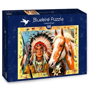 Bluebird Puzzle (70284) - "Indian Chief" - 1500 pieces puzzle