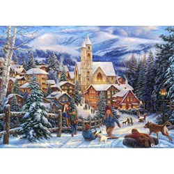 Bluebird Puzzle (70053) - Chuck Pinson: "Sledding To Town" - 1500 pieces puzzle