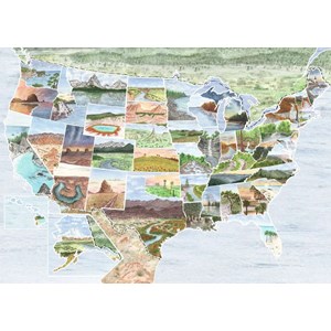 Ravensburger (16453) - "From Sea to Shining Sea" - 1000 pieces puzzle