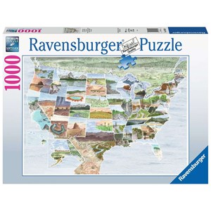 Ravensburger (16453) - "From Sea to Shining Sea" - 1000 pieces puzzle