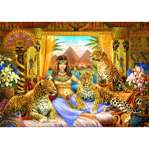 Bluebird Puzzle (70198) - "Egyptian Queen of the Leopards" - 2000 pieces puzzle
