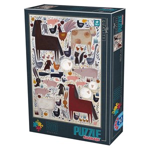 D-Toys (74348) - Kurti Andrea: "Farm Animals" - 500 pieces puzzle
