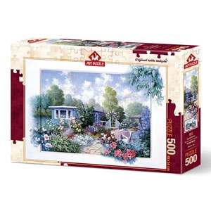 Art Puzzle (4211) - "Garden with Flowers" - 500 pieces puzzle