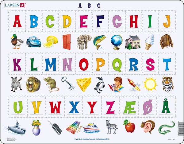 Larsen (LS829-DK) - "ABC-Puzzle" - 29 pieces puzzle