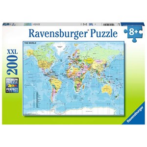 Ravensburger (12890) - "Map of the World" - 200 pieces puzzle