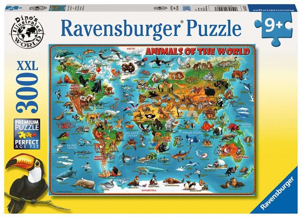 Ravensburger (13257) - "World of Animals" - 300 pieces puzzle