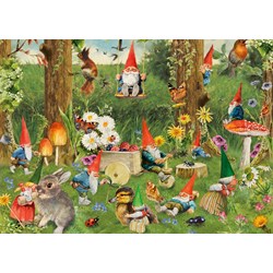Jumbo (18841) - "Gnomes at the rien" - 1000 pieces puzzle