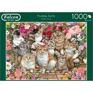 Falcon (11246) - "Floral Cats" - 1000 pieces puzzle