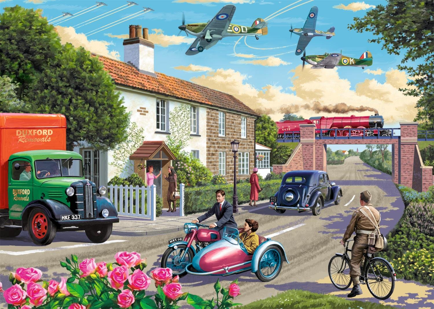 1000 Pieces Falcon Wartime Morning Jigsaw Puzzle 