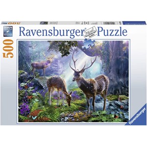 Ravensburger (14828) - "Deer in the Forest" - 500 pieces puzzle