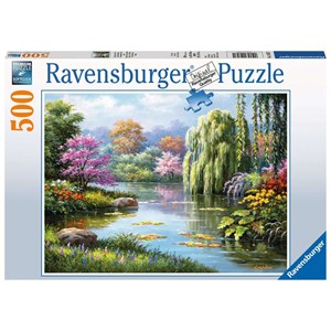 Ravensburger (14827) - "Romantic Pond View" - 500 pieces puzzle
