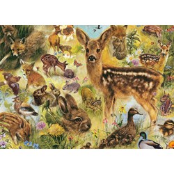 Jumbo (18819) - "Young Wildlife" - 1000 pieces puzzle