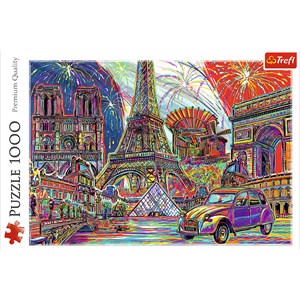 Trefl (10524) - "Colours of Paris" - 1000 pieces puzzle