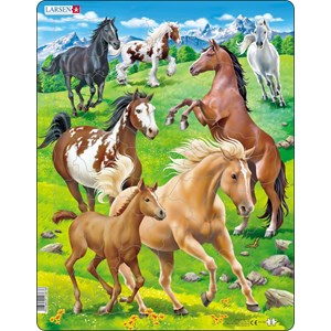Larsen (FH38) - "Horses in a Mountain Field" - 65 pieces puzzle