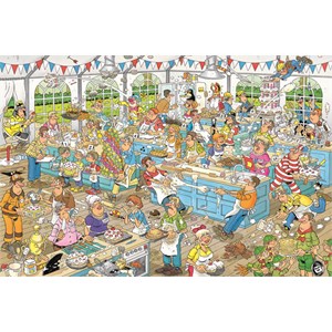 Jumbo (19077) - Jan van Haasteren: "Clash of the Bakers" - 1500 pieces puzzle