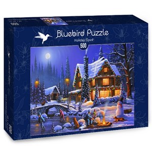 Bluebird Puzzle (70094) - "Holiday Spirit" - 500 pieces puzzle
