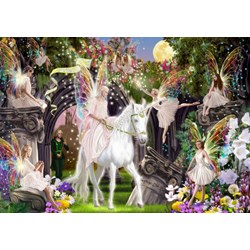 Bluebird Puzzle (70114) - "Fairy Queen with Unicorn" - 1000 pieces puzzle