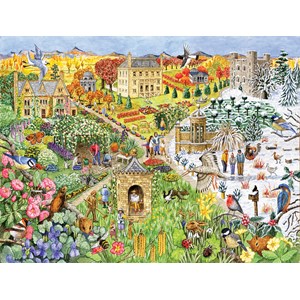 SunsOut (52439) - "English Country Life through the seasons" - 500 pieces puzzle