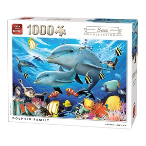 King International (55845) - "Dolphin Family" - 1000 pieces puzzle