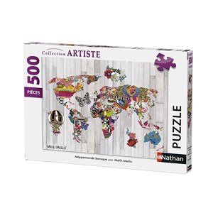 Nathan puzzles - Puzzle Nathan 500 pièces - Stitch & ANathangel /  DisNathaney