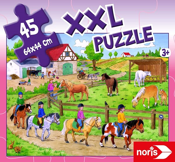 Noris (606031790) - "Holidays on The Ponyhof" - 45 pieces puzzle