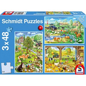 Schmidt Spiele (56353) - "Farmyard" - 48 pieces puzzle