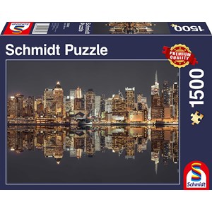 Schmidt Spiele (58382) - "New York Skyline at Night" - 1500 pieces puzzle